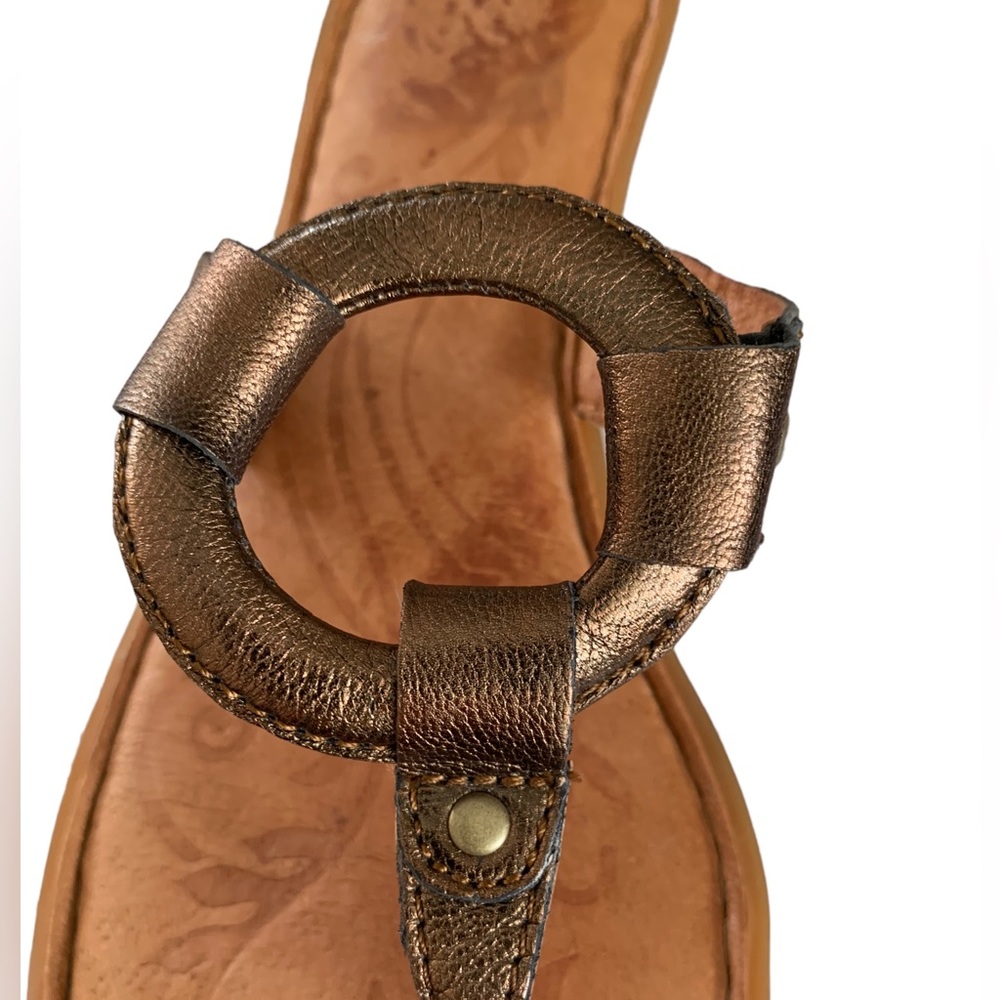 Born, Leather, Thong Flip Flop, Sandals, Copper Brown, W Size 9 very comfortable - Picture 3 of 8